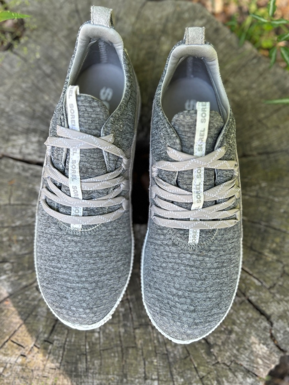 SOREL Women's Grey Knit Casual Sneakers - Picture 5 of 10
